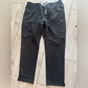 FIGS Womens Cargo Scrub Pants Black Sz XL